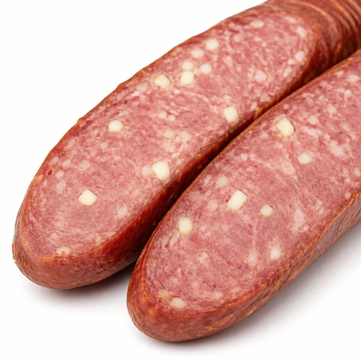 Свиная колбаса с чесноком