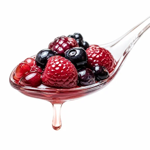 Wild berries in syrup
