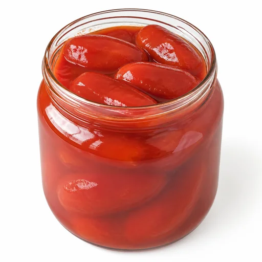 Plum tomatoes in their own juice