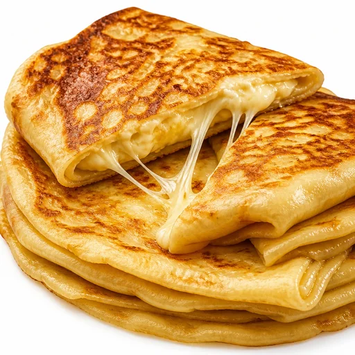 Suluguni-stuffed crepes