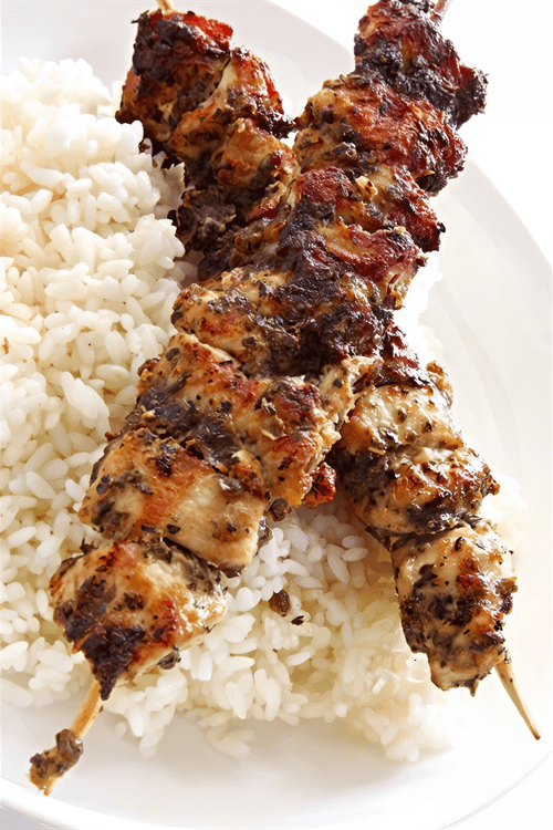 Zate - meat roasted on a spit